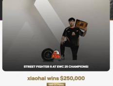 电竞世界(jiè)杯街霸6：Xiaohai逆转夺冠，KSG战队获70万美元